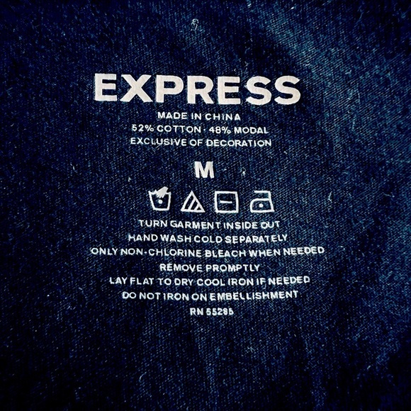 Express Top, Black with Silver Sequence Design T-shirt, Women’s, Size Medium - Picture 3 of 3